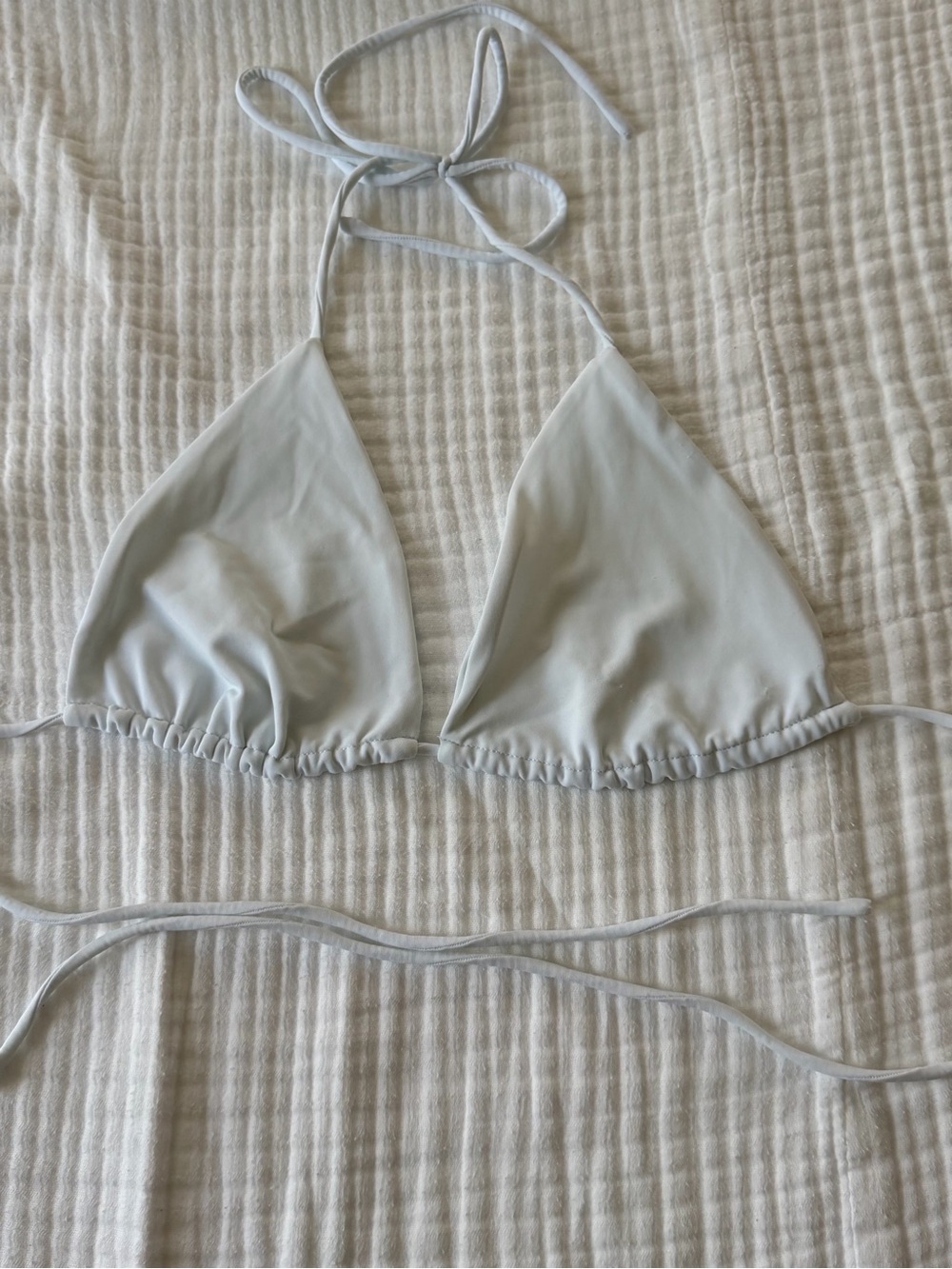 Superdown Classic Triangle Bikini Top - White Size L